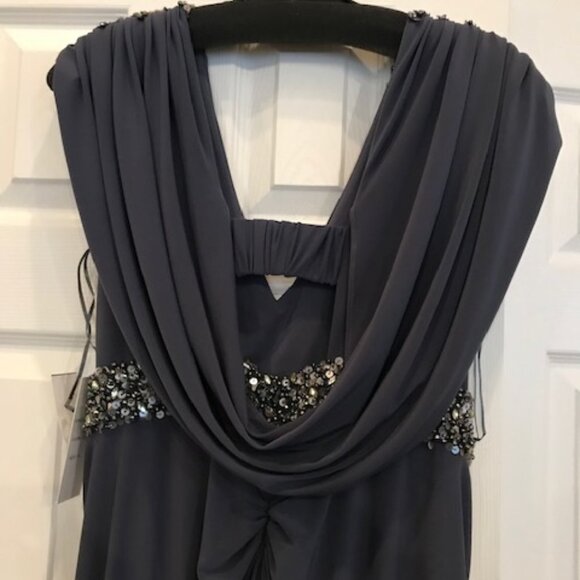 Rickie Freeman Floor Length Hand-Beaded Gown - Picture 2 of 9